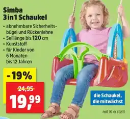 Thomas Philipps Simba 3 in 1 Schaukel Angebot
