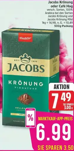 Marktkauf Jacobs Krönung oder Café Hag Angebot
