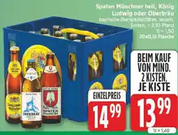 Marktkauf Spaten Münchner hell, König Ludwig oder Oberbräu Angebot