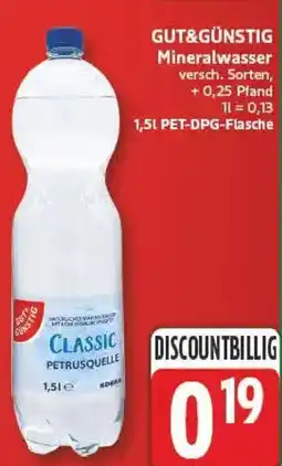 Marktkauf Gut & günstig mineralwasser Angebot