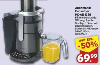 Famila Nord West PROFI COOK Automatik Entsafter PC-AE 1326 Angebot