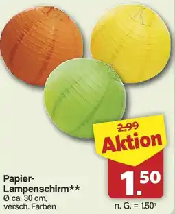 Famila Nord West Papier Lampenschirm Angebot