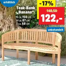 Thomas Philipps Teak-Bank Banana Angebot