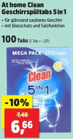 Thomas Philipps At home Clean Geschirrspültabs 5 in 1 Angebot