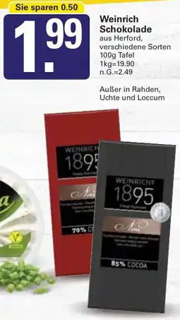 WEZ Weinrich Schokolade Angebot