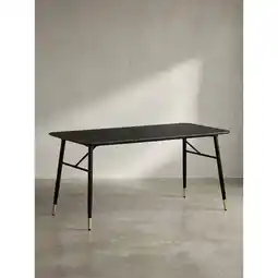 Netto Marken-Discount Esstisch Marmoroptik Metall Rechteckig Modern Klein, Schwarz 200x90x76 cm Angebot