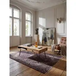 Netto Marken-Discount Couchtisch Massivholz mit Metallbeinen im Landhausstil, Akazie 60x110x40 cm Angebot