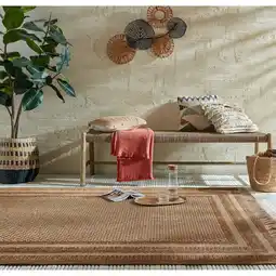 Netto Marken-Discount Outdoor-Teppich gestreift Ocker 200 x 290 cm - CLYST Kadima Design Angebot
