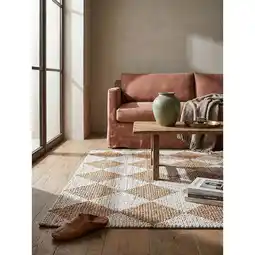 Netto Marken-Discount Jute-Teppich Rauten Beige 120 x 170 cm - BAIN Kadima Design Angebot