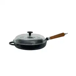 Netto Marken-Discount Maestro Bratpfanne hoch, Ø 28 cm, mit Glasdeckel und braunem Buchenholzgriff Angebot
