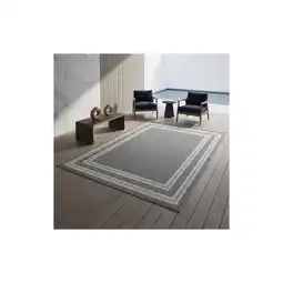 Netto Marken-Discount Teppich Outdoor LIRIA in Grau, mit Bordüre, 240 x 340 cm Angebot