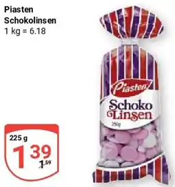 Globus Piasten Schokolinsen Angebot
