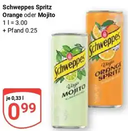 Globus Schweppes Spritz Orange oder Mojito Angebot