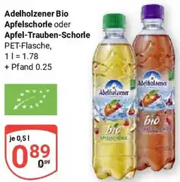 Globus Adelholzener Bio Apfelschorle oder Apfel-Trauben-Schorle Angebot