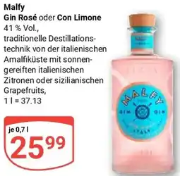 Globus Malfy Gin Rosé oder Con Limone Angebot