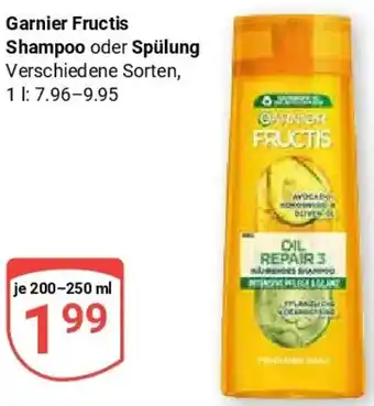 Globus Garnier Fructis Shampoo oder Spülung Angebot