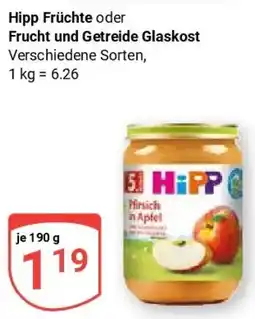 Globus Hipp Früchte oder Frucht und Getreide Glaskost Angebot