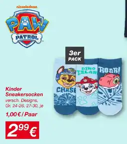 KiK PAW PATROL Kinder Sneakersocken Angebot