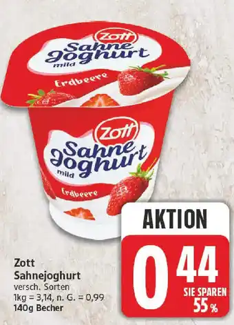 NP Discount Zott Sahnejoghurt Angebot