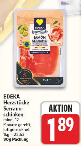NP Discount EDEKA Herzstücke Serranoschinken Angebot