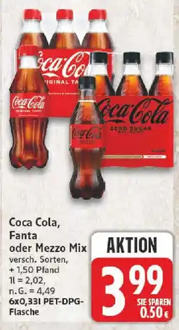 NP Discount Coca Cola, Fanta oder Mezzo Mix Angebot