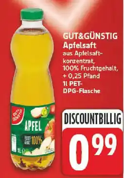 NP Discount GUT&GÜNSTIG Apfelsaft Angebot