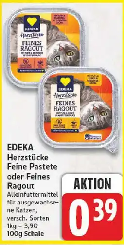 NP Discount EDEKA Herzstücke Feine Pastete oder Feines Ragout Angebot