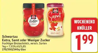 NP Discount Schwartau Extra, Samt oder Weniger Zucker Angebot