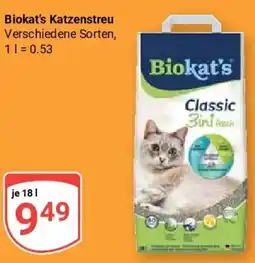 Globus Biokat's Katzenstreu Angebot