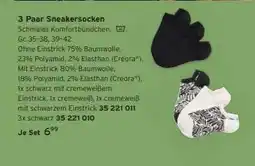 Tchibo 3 Paar Sneakersocken Angebot