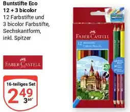 Globus FABER CASTELL Buntstifte Eco 12+3 bicolor Angebot