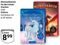 Globus Mutmachkarten für die Schule Drachen Oder Einhorn Angebot