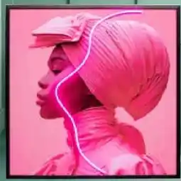 Möbel Inhofer Kare-Design LED-Bild Pink Woman Angebot