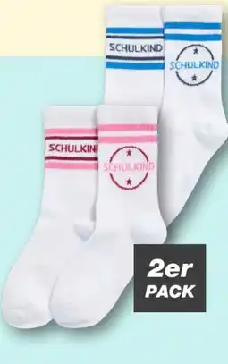 KiK Kinder Socken Schulkind 2er Pack Angebot