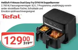 Globus Tefal Heißluft-Fritteuse Dual Easy Fry EY901N Doppelkammer Angebot