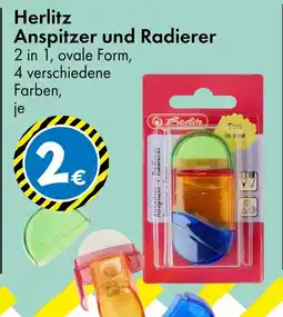 TEDi Herlitz anspitzer und radierer Angebot