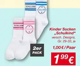 KiK Kinder socken „schulkind“ Angebot