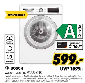 MEDIMAX Bosch waschmaschine wuu28t92 Angebot