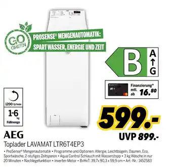 MEDIMAX Aeg toplader lavamat ltr6t4ep3 Angebot