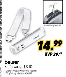 MEDIMAX Beurer kofferwaage ls 10 Angebot