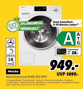 MEDIMAX Miele waschmaschine wwb 360 wps Angebot