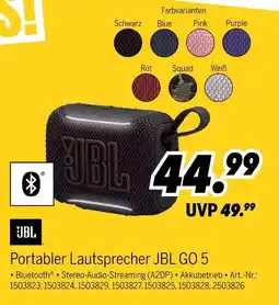 MEDIMAX Jbl portabler lautsprecher jbl go 5 Angebot