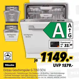 MEDIMAX Miele einbau-geschirrspüler g 7260 scvi Angebot