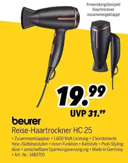 MEDIMAX Beurer reise-haartrockner hc 25 Angebot