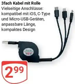 Globus 3fach Kabel mit Rolle Angebot