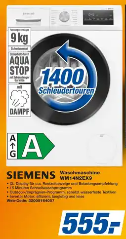 expert Techno Land SIEMENS Waschmaschine WM14N2EX9 Angebot