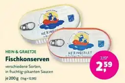 Denns BioMarkt HEIN & GRAETJE Fischkonserven Angebot