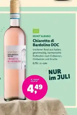 Denns BioMarkt MONT'ALBANO Chiarettodi Bardolino DOC Angebot