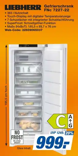expert Techno Land LIEBHERR Gefrierschrank FNc 7227-22 Angebot
