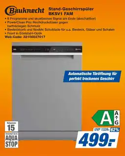expert Techno Land Bauknecht Stand-Geschirrspüler BKSV1 FAM Angebot